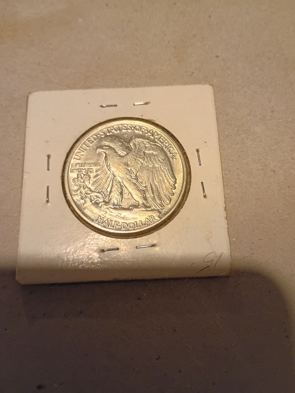 1943 Walking Liberty Half Dollar, a silver 50-cent piece AU 53 90% Silver